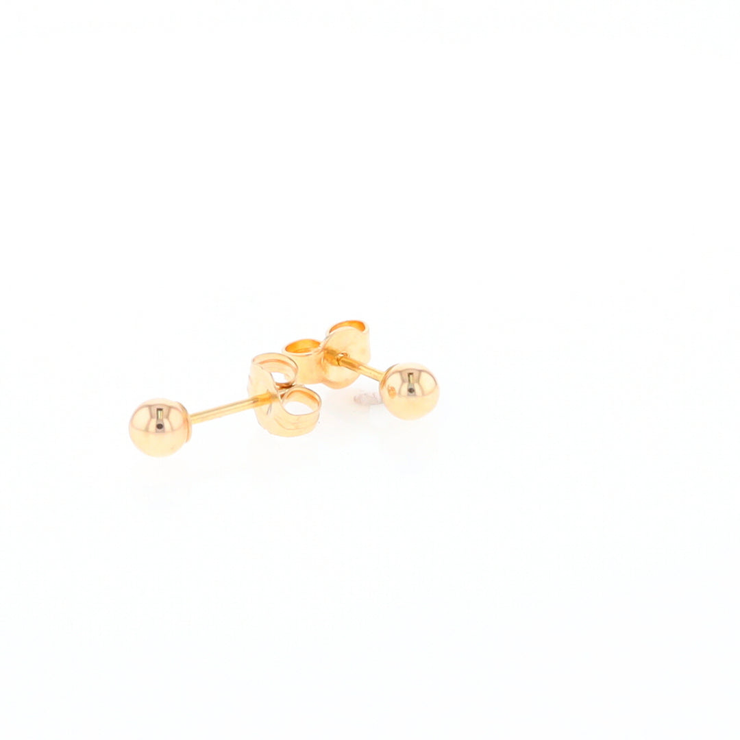 Gold Ball Stud Earrings