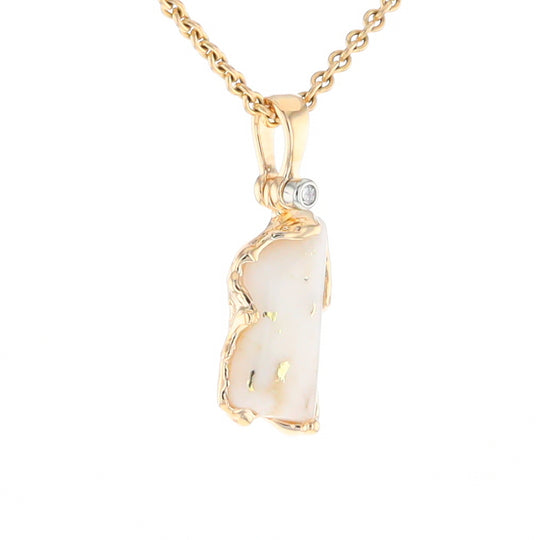 Gold Quartz Freeform Pendant  (G2)