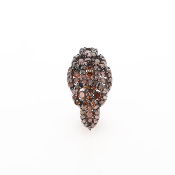 Knot Cluster Orange Diamond Ring