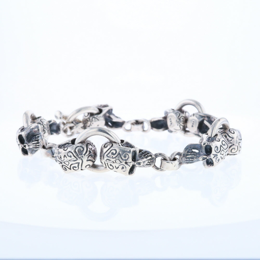 Silver Skull Bracelet