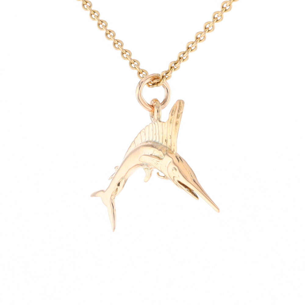 Gold Sailfish Pendant