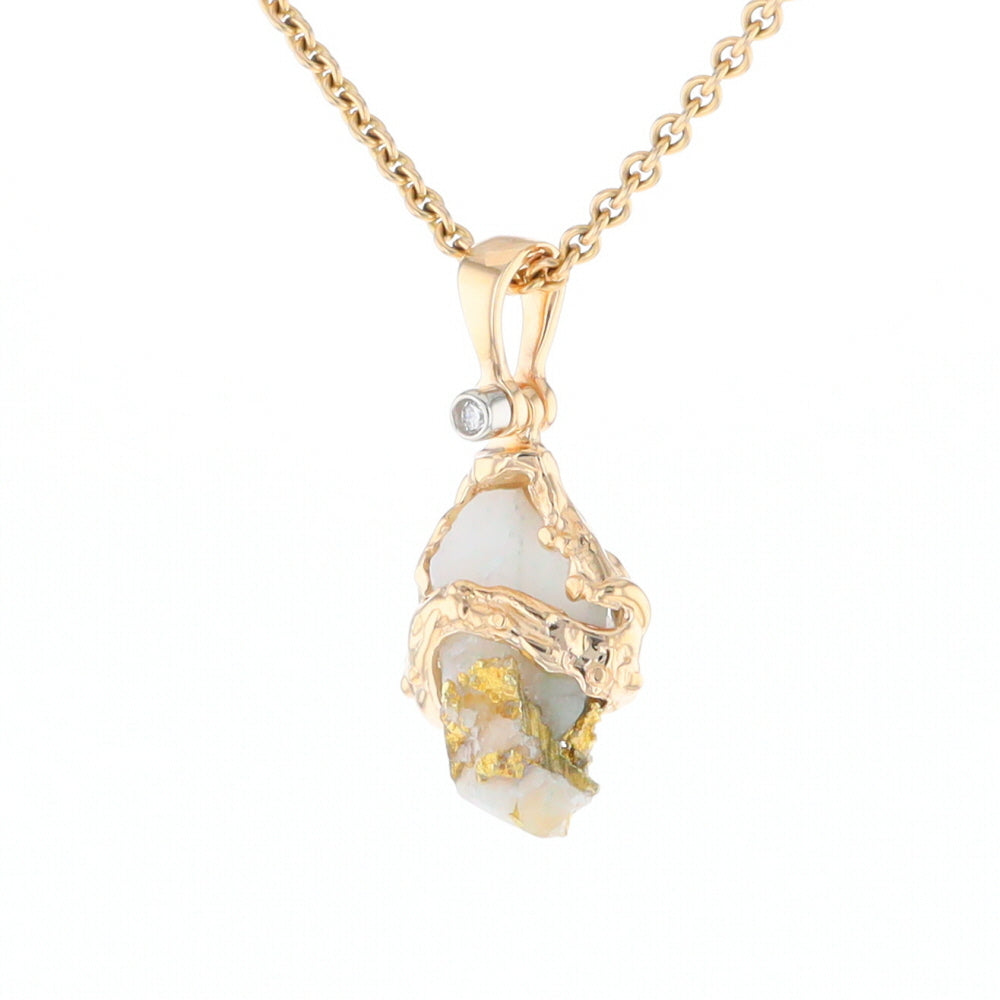 Rough Gold quartz Freeform Pendant