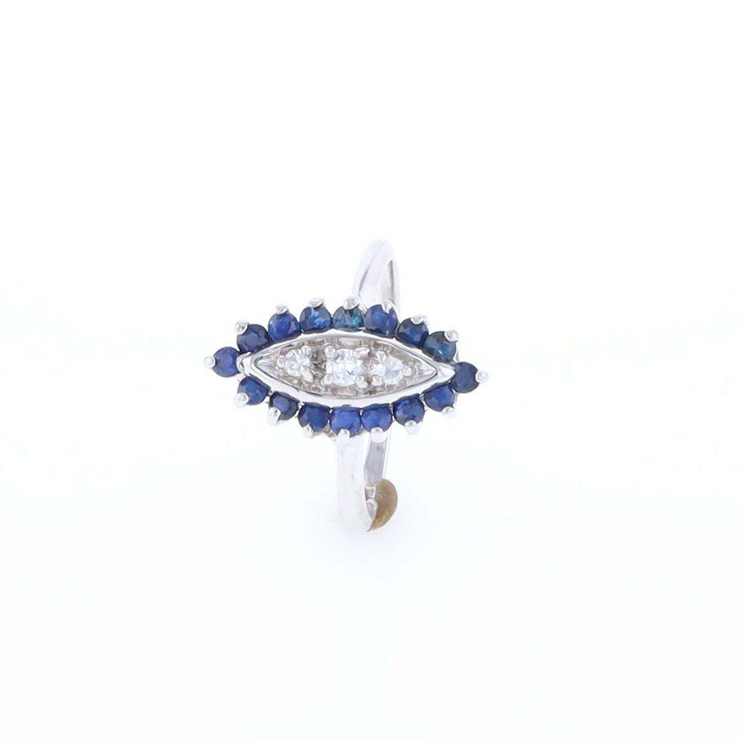 Marquise Cluster Sapphire Ring