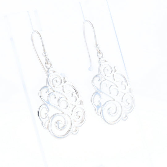 Drop Dangle Swirl Fishhook Earrings