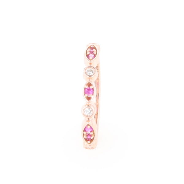Pink Sapphire Simply Vintage Wedding Band
