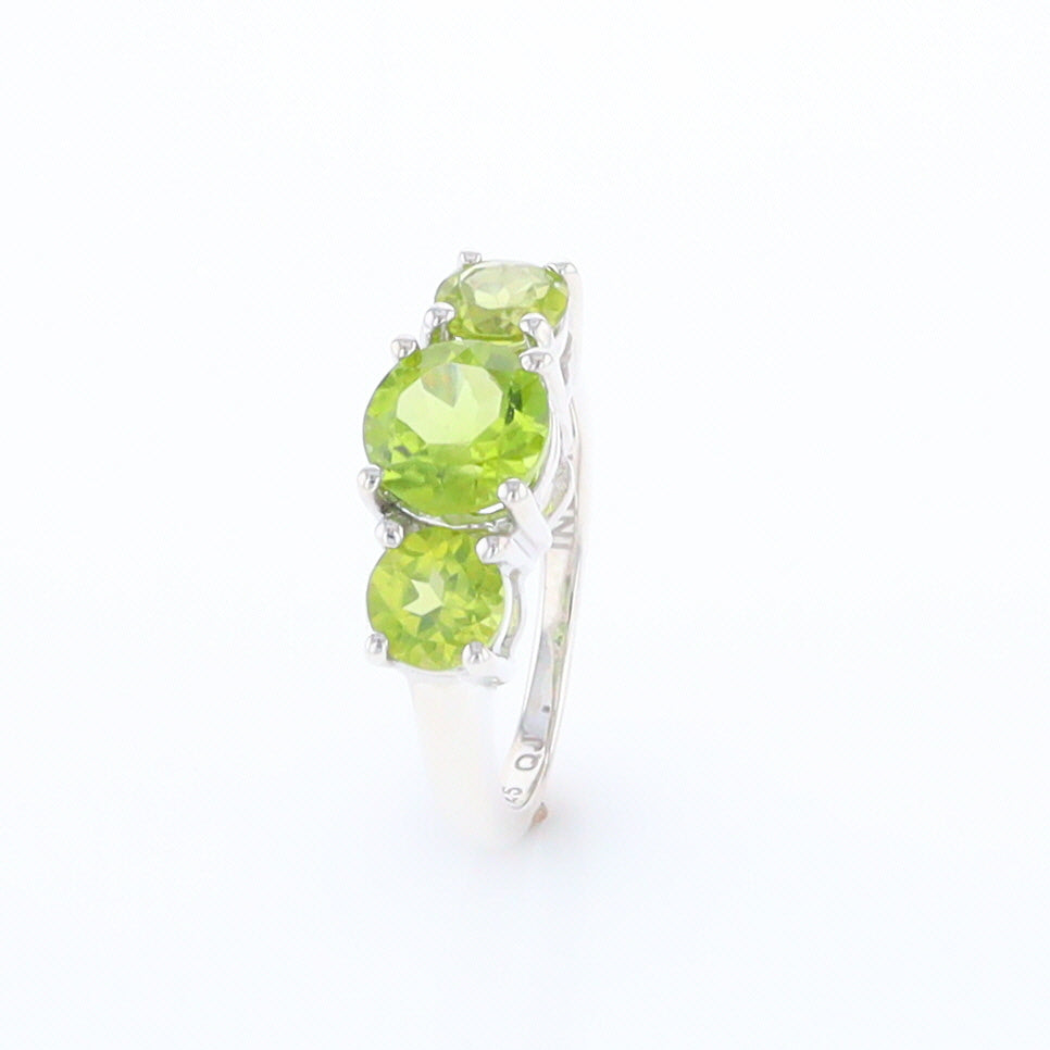 Three Peridot Ring