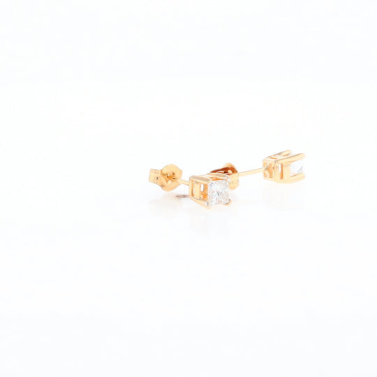 0.48ctw Princess Cut Diamond Studs