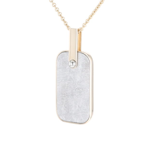 Meteorite Reversible Dog Tag Pendant