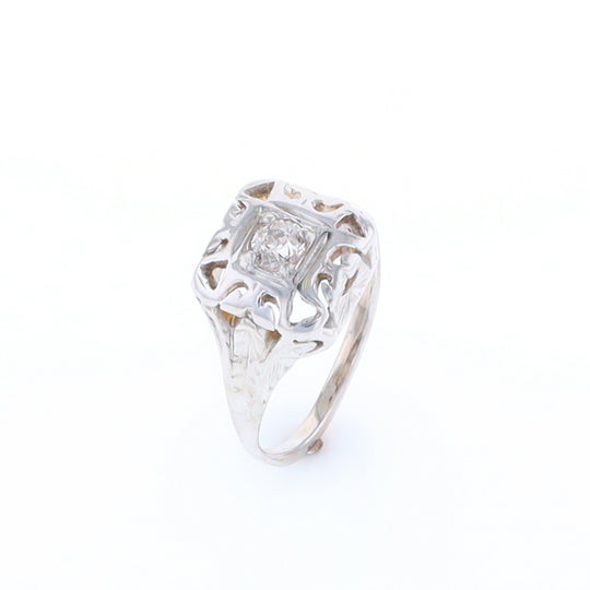 Vintage Square Top Diamond Ring