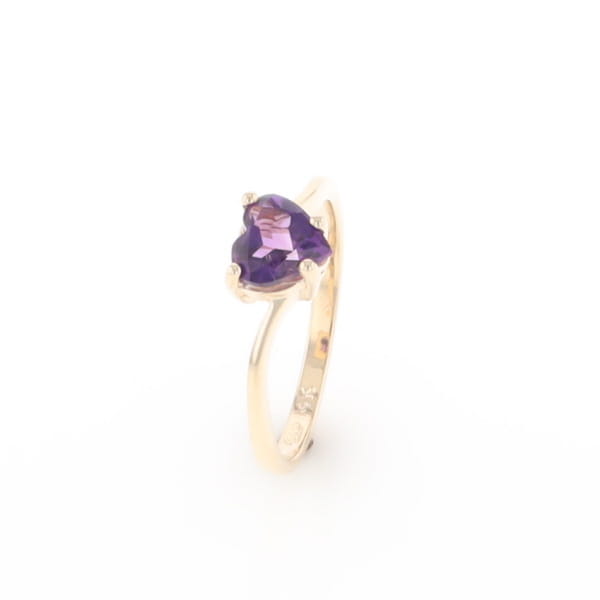 Heart Amethyst Ring