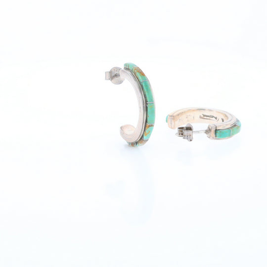 Turquoise Semi-Hoop Earrings