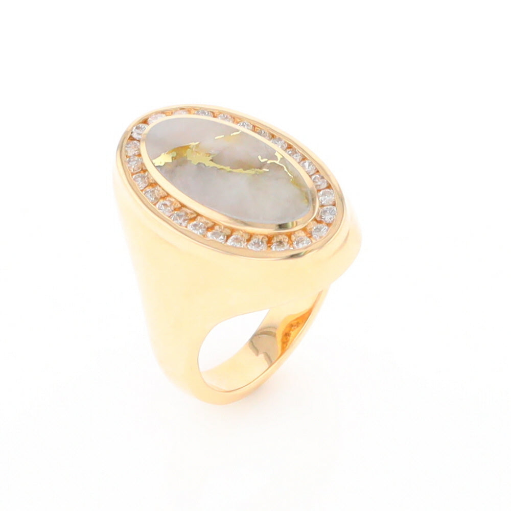 Gold Quartz Ring Lady’s