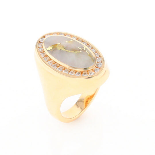 Gold Quartz Ring Lady’s