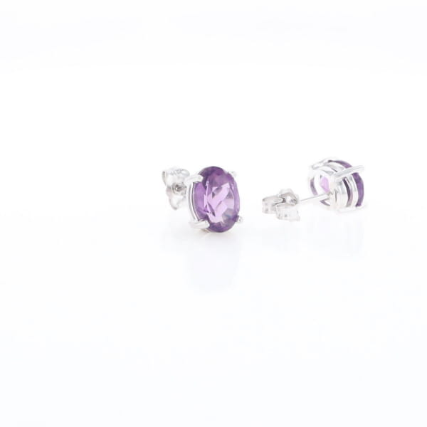 Amethyst Stud Earrings