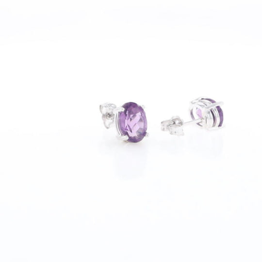 Amethyst Stud Earrings