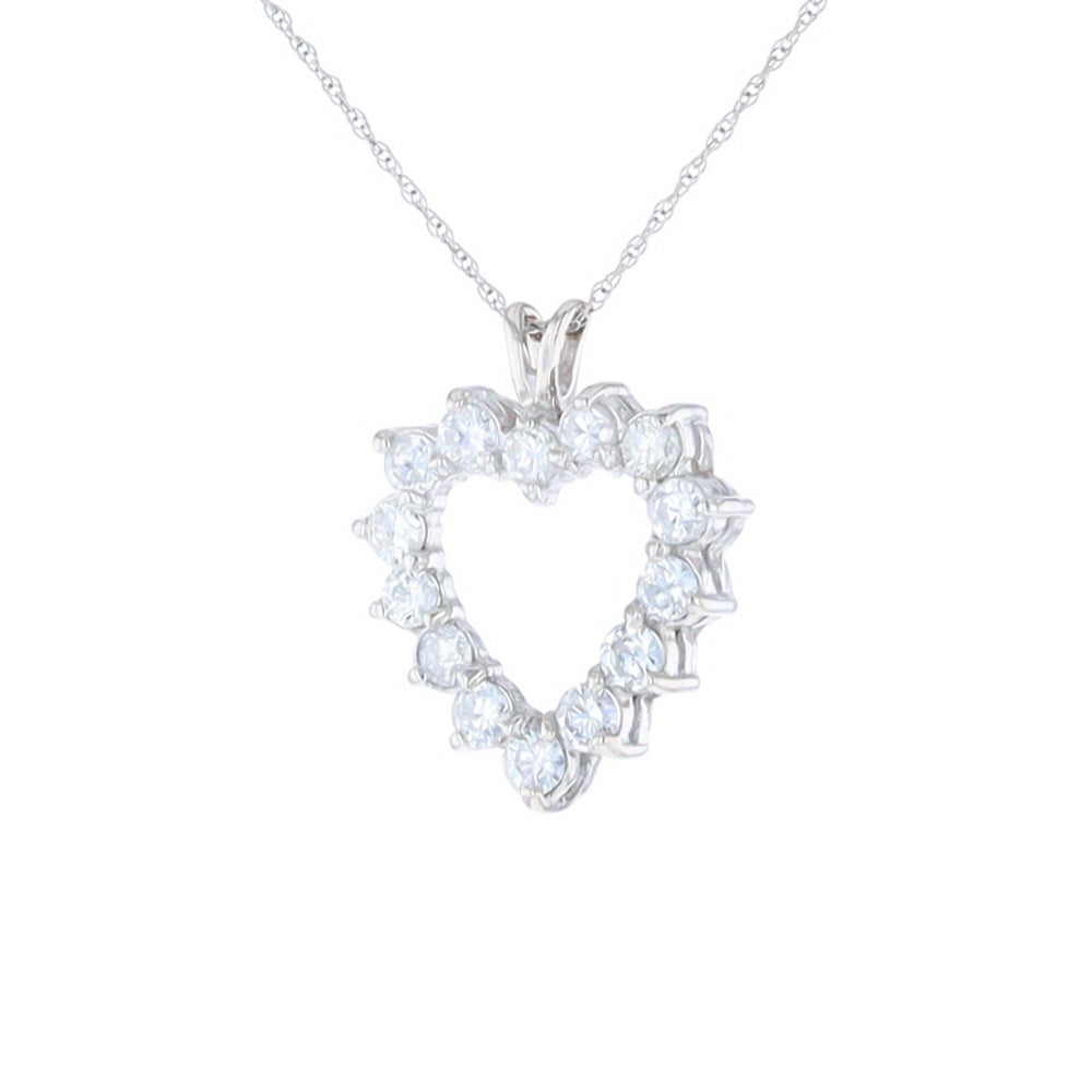 Open Heart Diamond Pendant