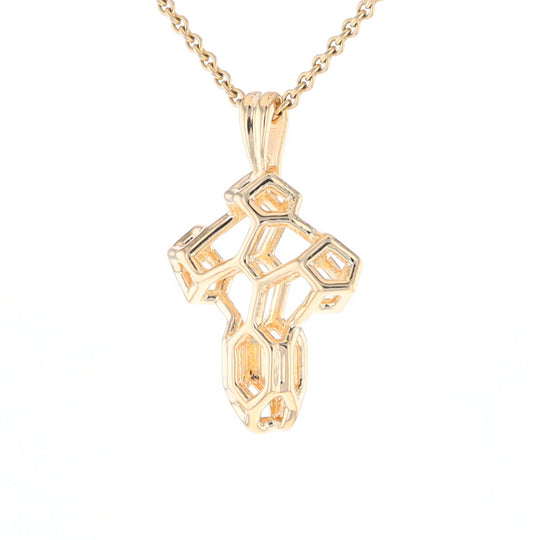 Small Voronoi Cross Pendant