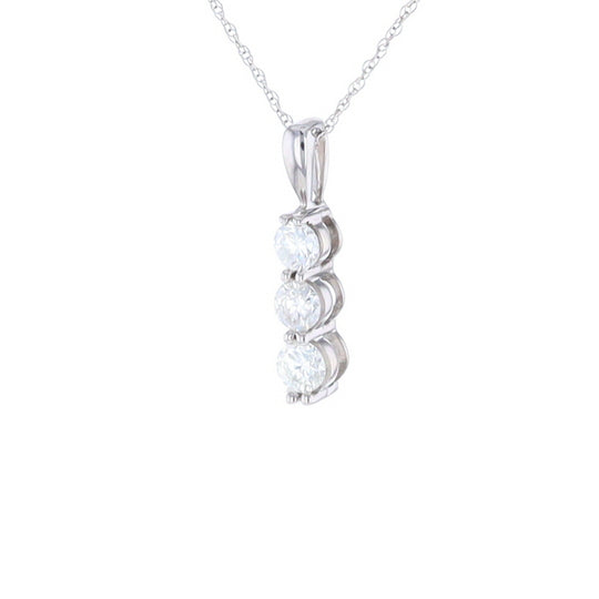 Three Diamond Drop Pendant