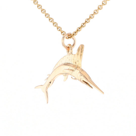 Gold Sailfish Pendant