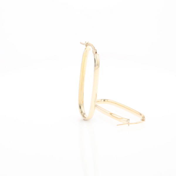 Flat Saddleback Hoop Earrings