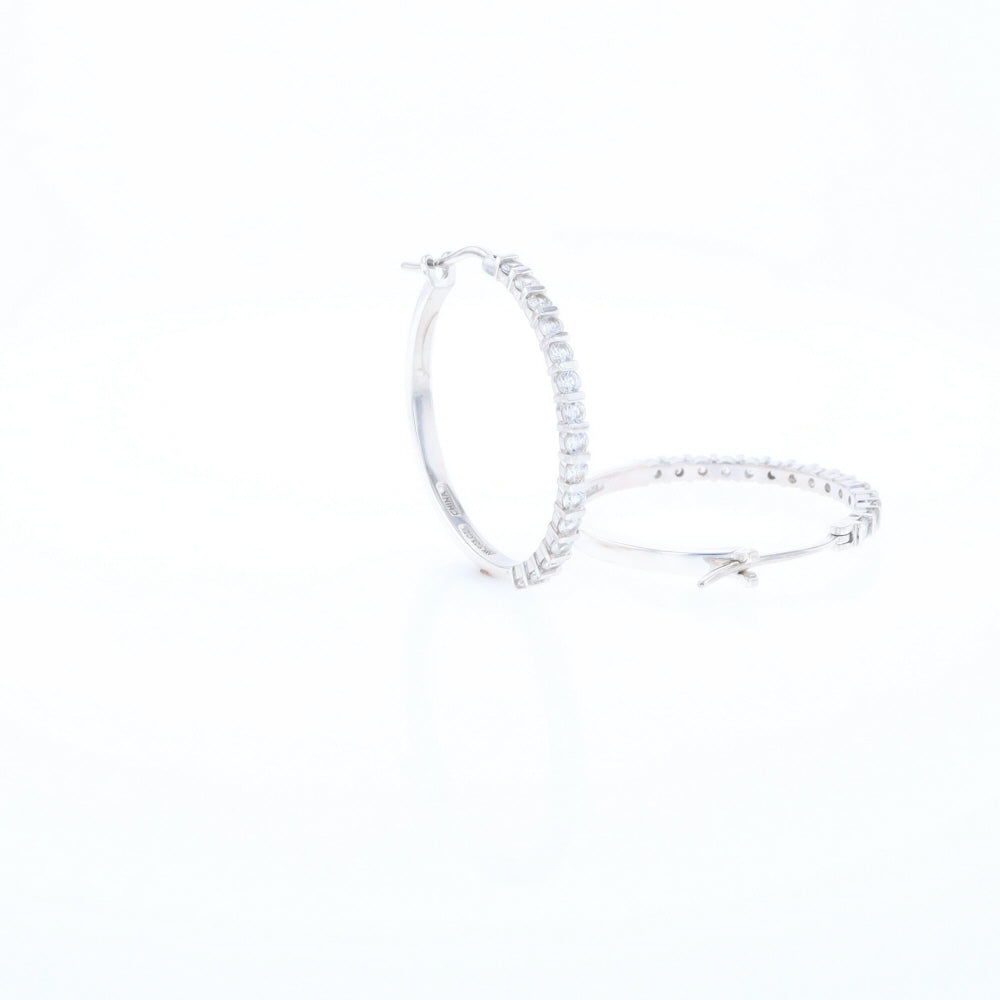 Cubic Zirconia Hoop Earrings