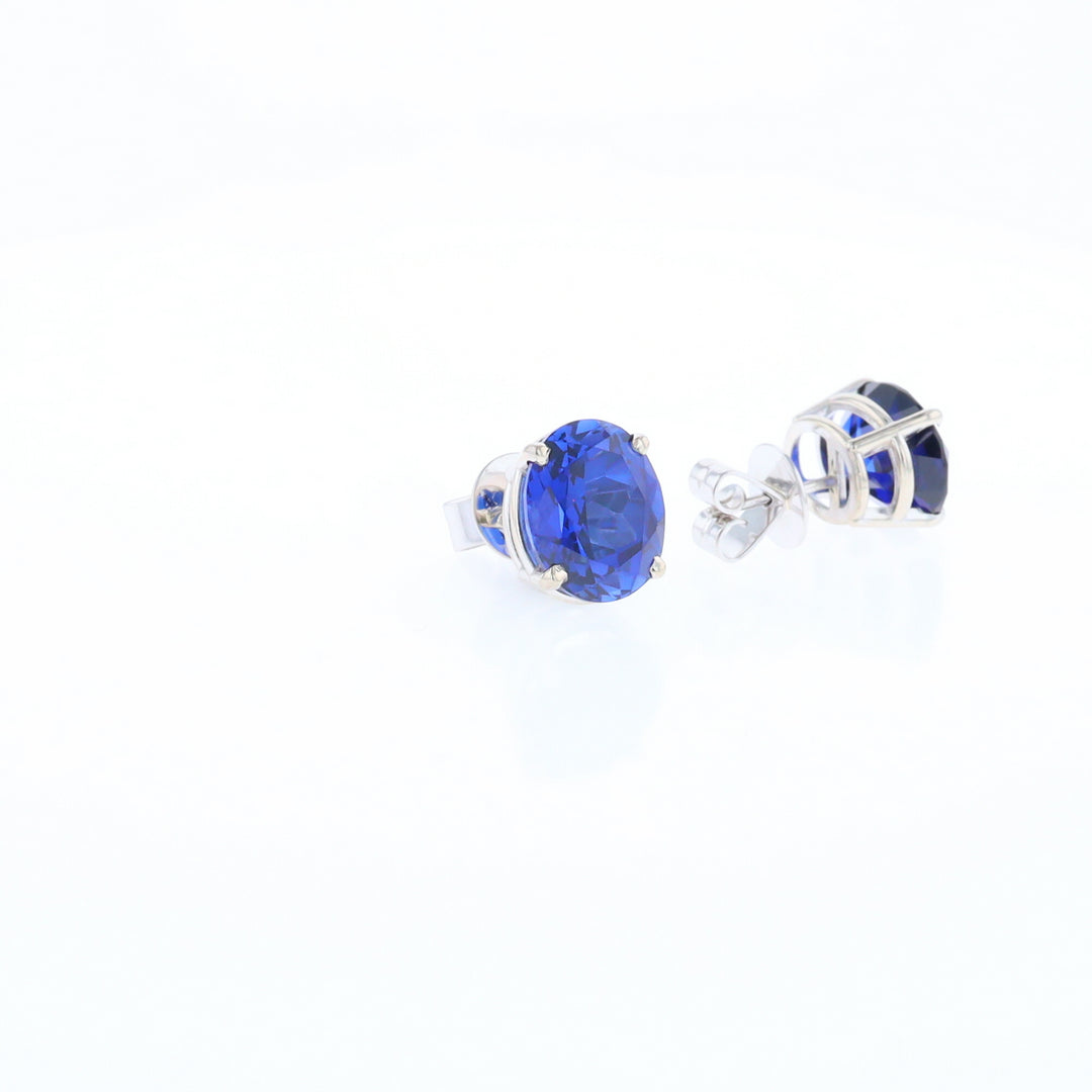 Imitation Sapphire Stud Earrings