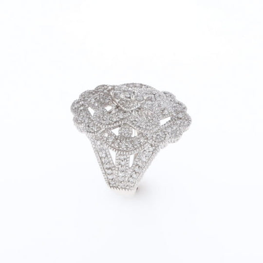 Floral Filigree Design Diamond Ring