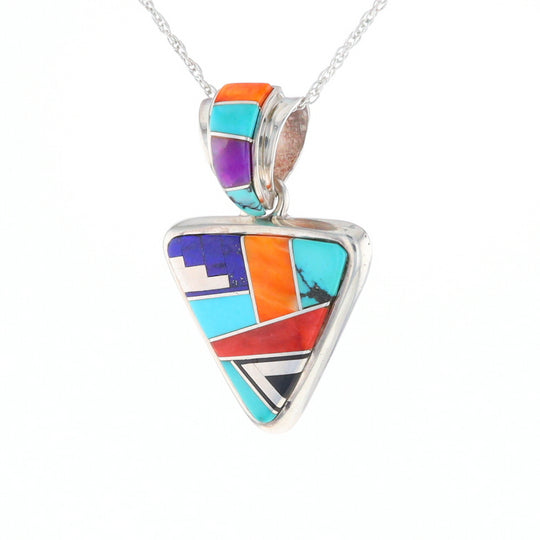 Triangle Native Inlaid Pendant