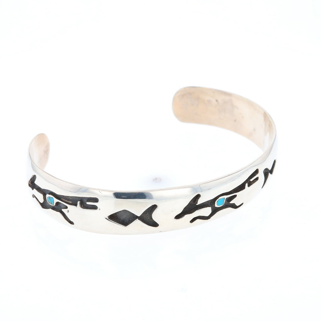 Road Runner and Arrowhead Sterling Silver Cuff