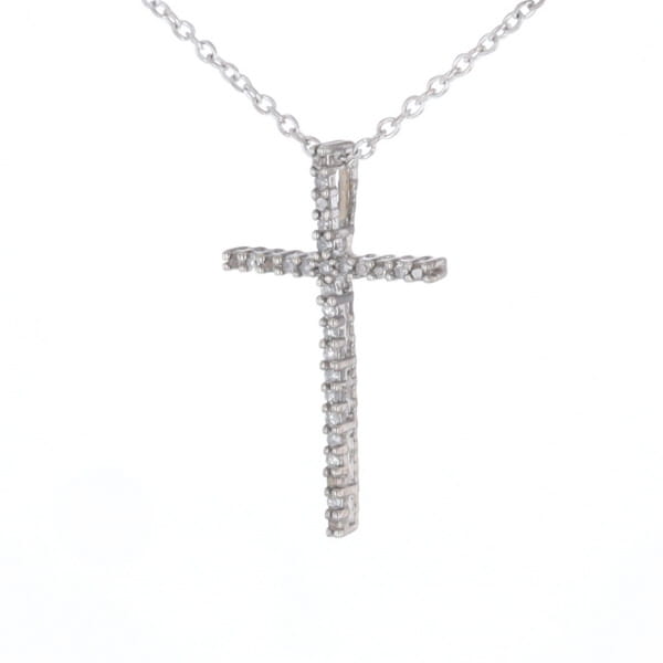 Thin Diamond Cross Necklace