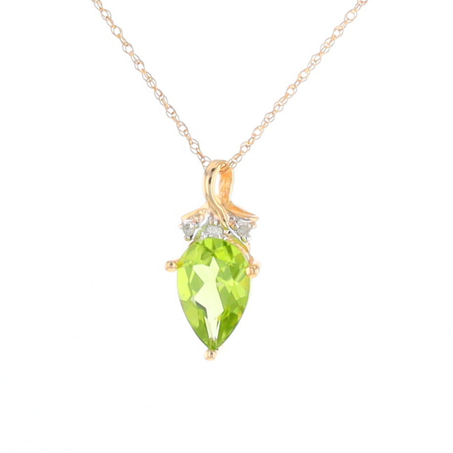 Pear-Shaped Peridot Necklace