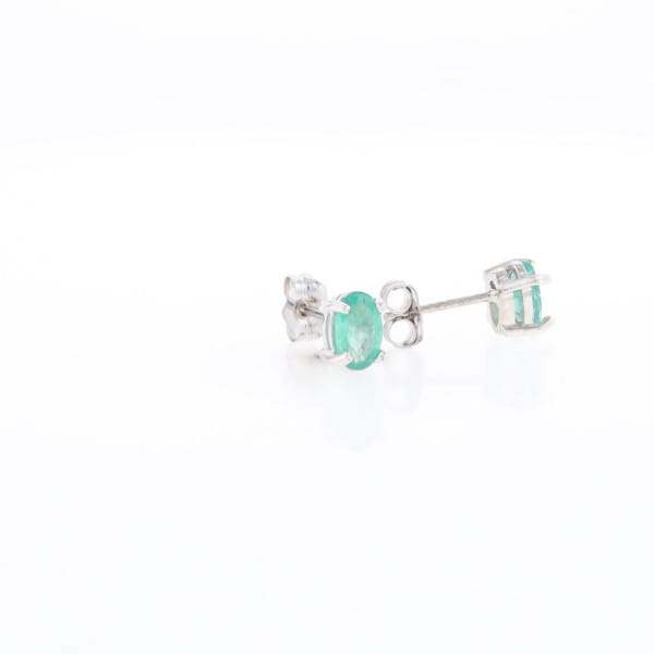 Oval Emerald Stud Earrings