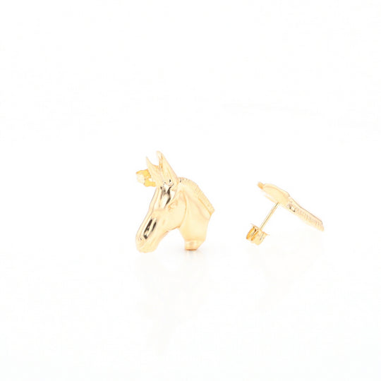 Gold Donkey Earrings