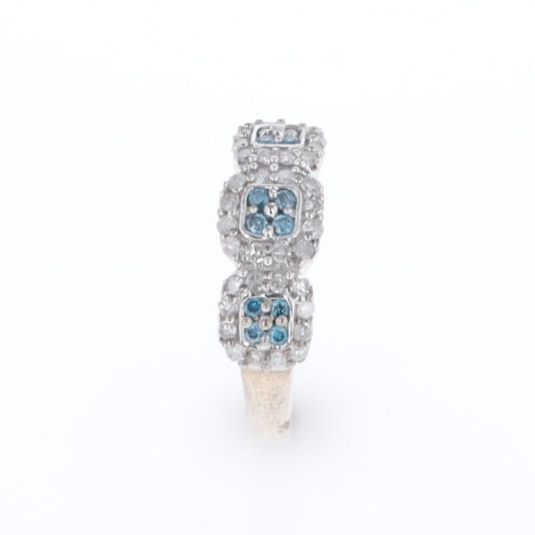 Triple Diamond Halo Ring