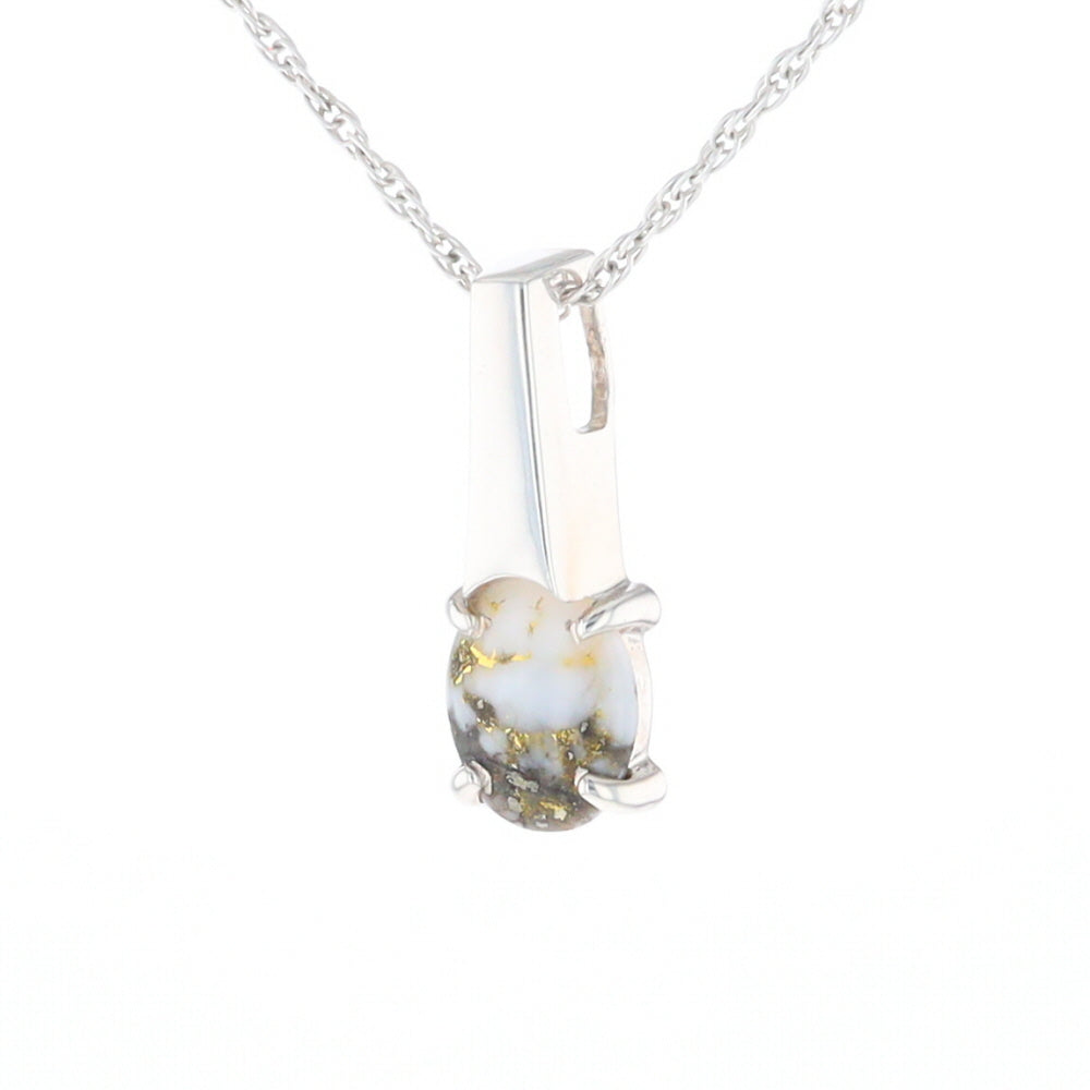 Gold Quartz Cabochon Pendant