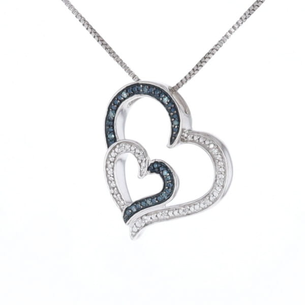 Double Heart Diamond Necklace