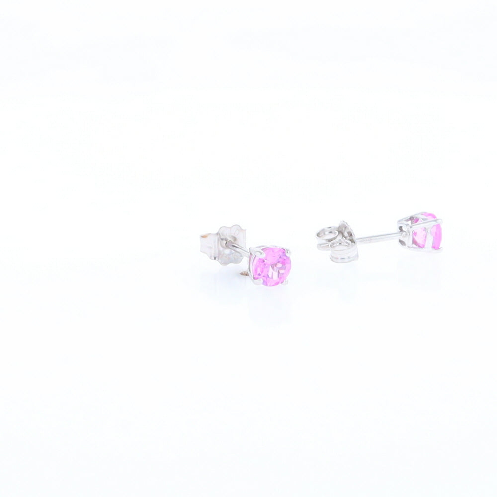 Pink Sapphire Stud Earrings