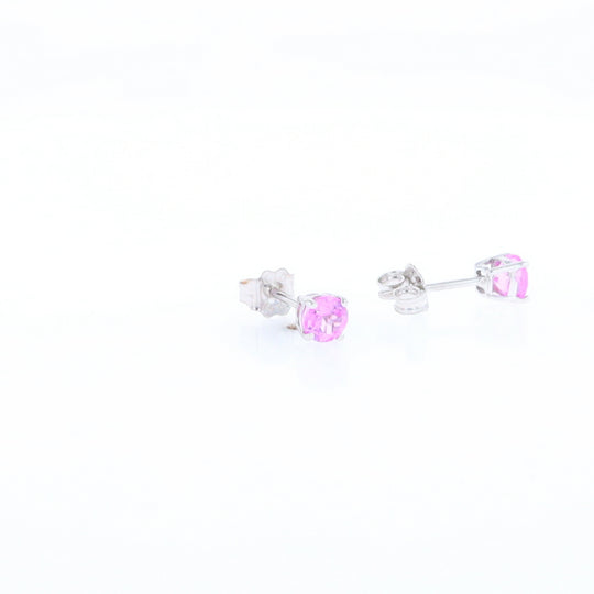 Pink Sapphire Stud Earrings