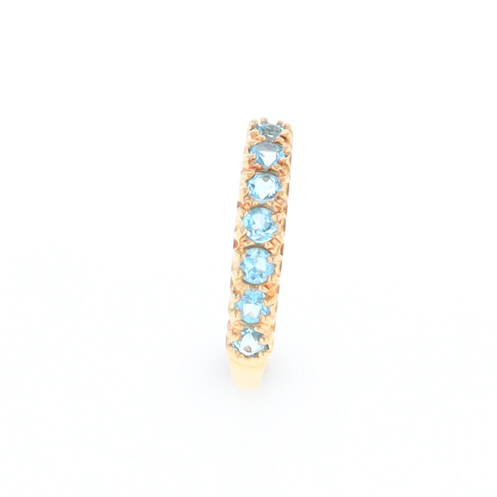 Round Blue Topaz Band