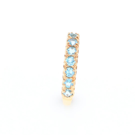 Round Blue Topaz Band