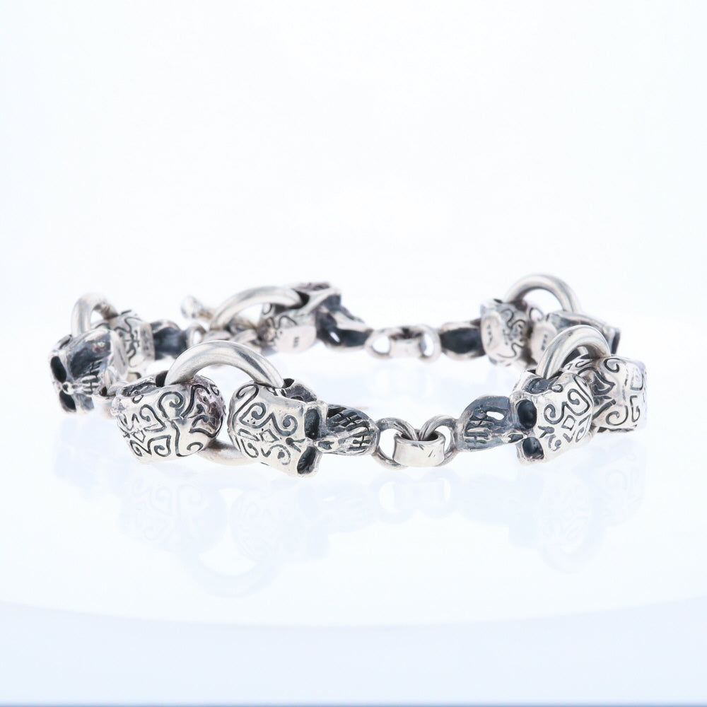 Silver Skull Bracelet