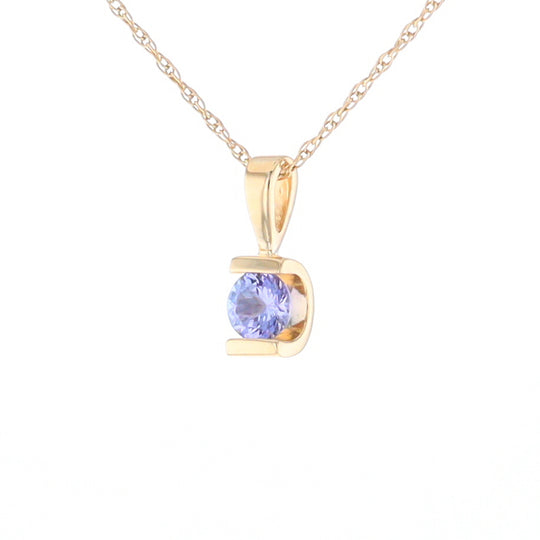 Solitaire Tanzanite Pendant