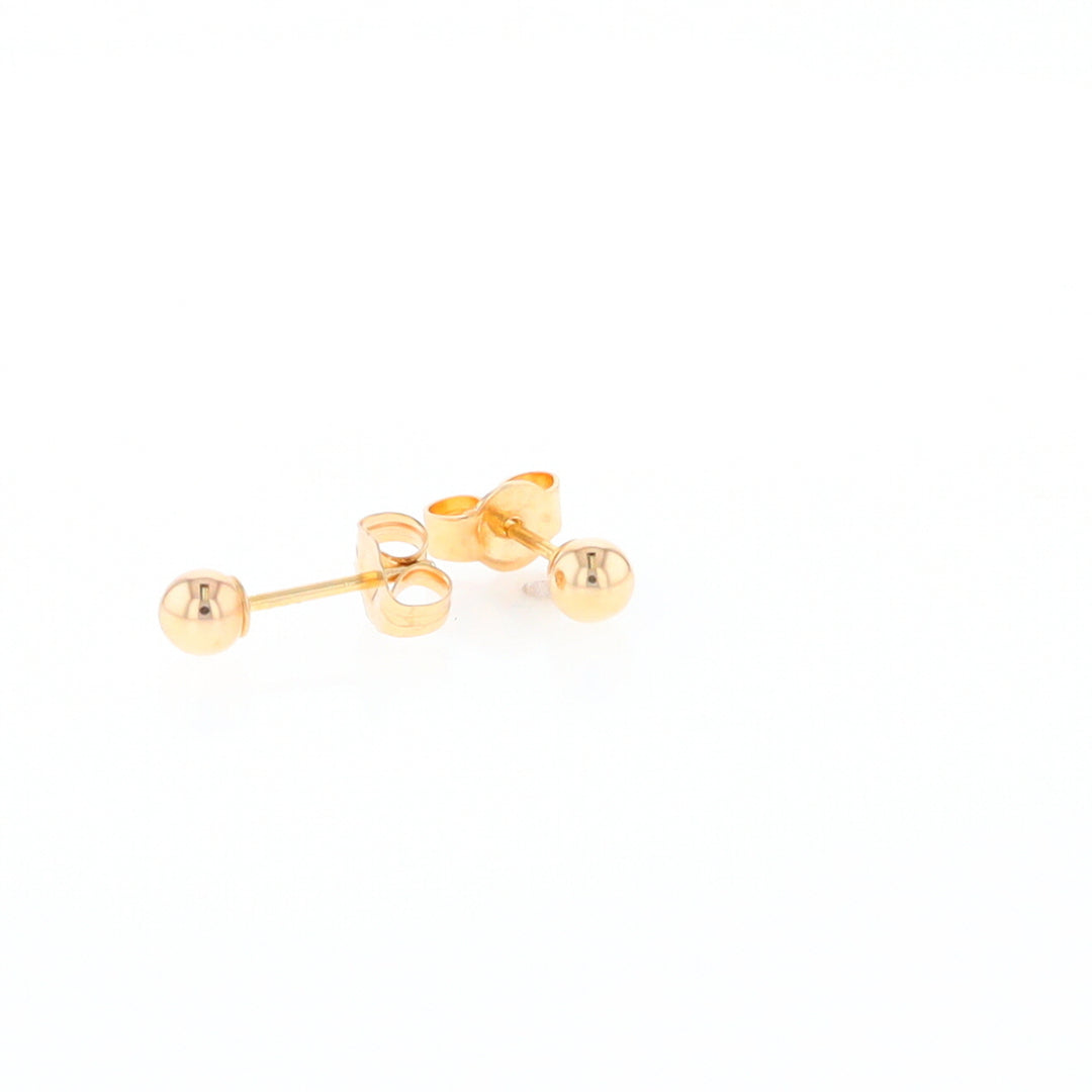 Gold Ball Stud Earrings