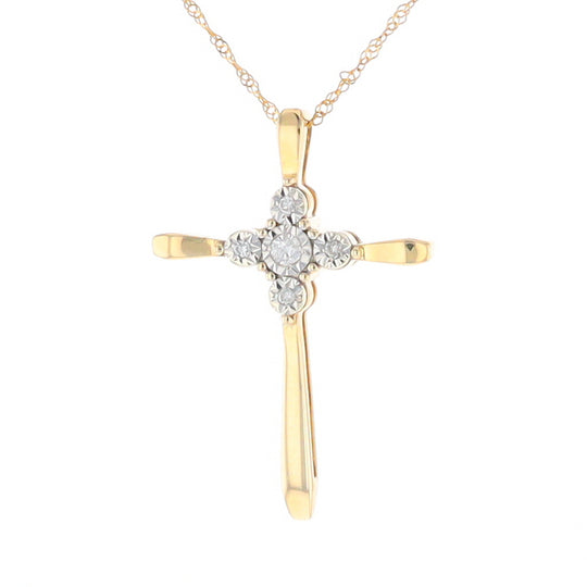 Illusion Cluster Cross Necklace