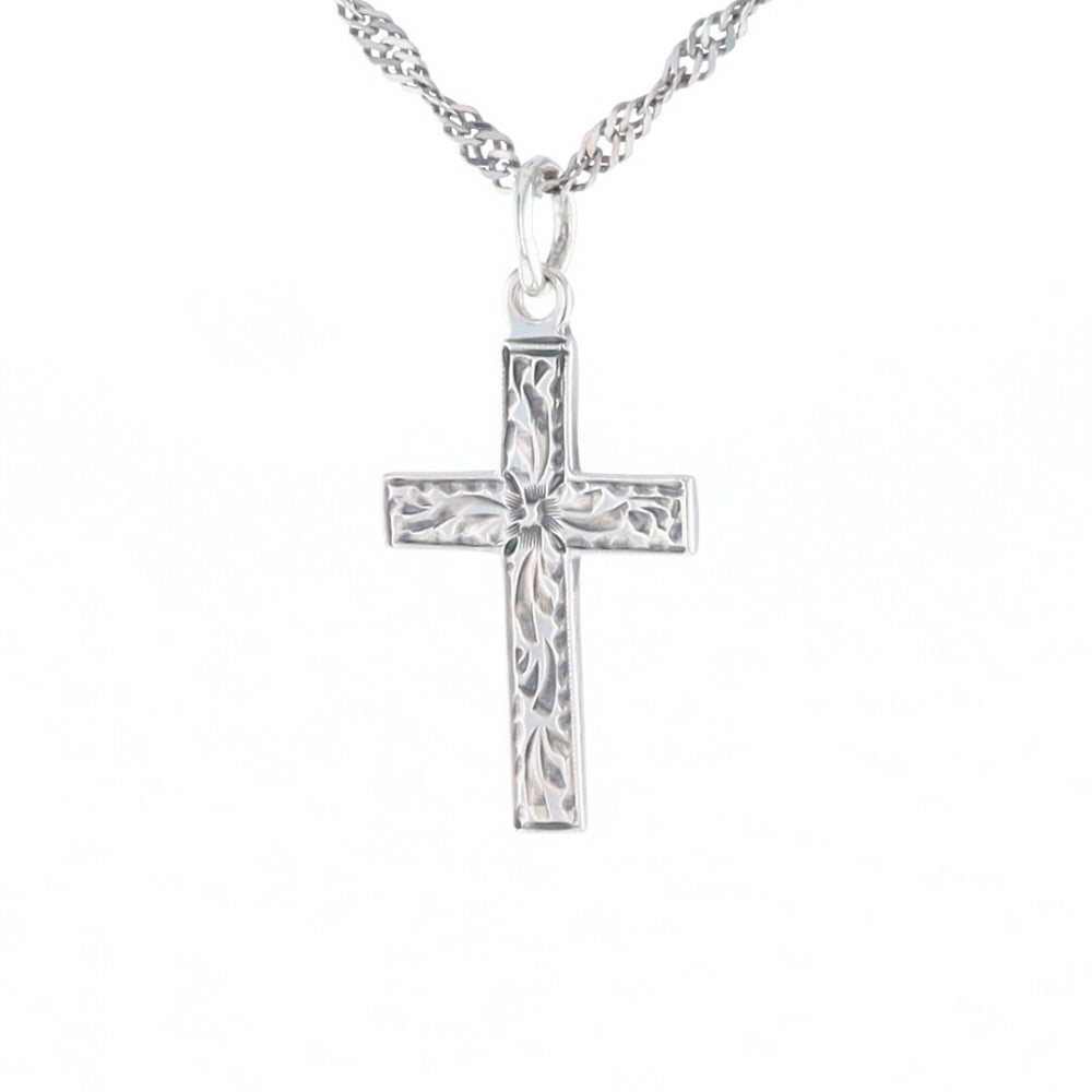 Floral Vine Cross Pendant