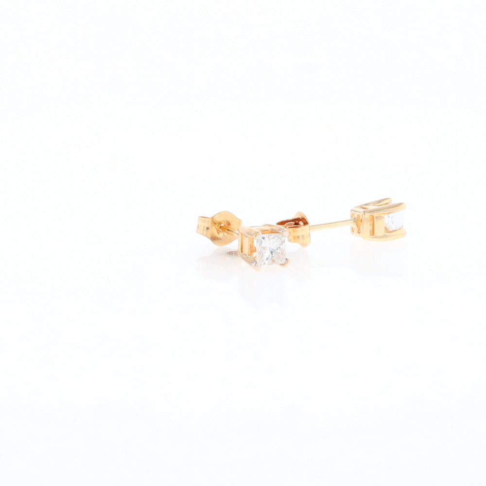 0.48ctw Princess Cut Diamond Studs