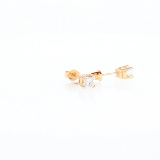 0.48ctw Princess Cut Diamond Studs