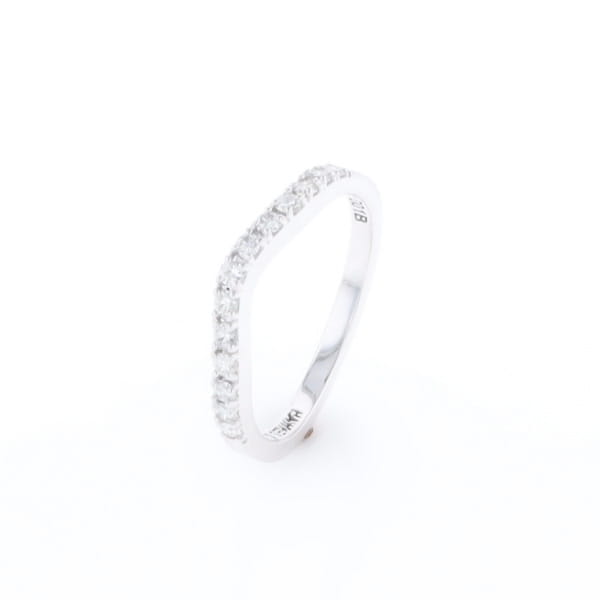 Diamond Contour Wedding Band