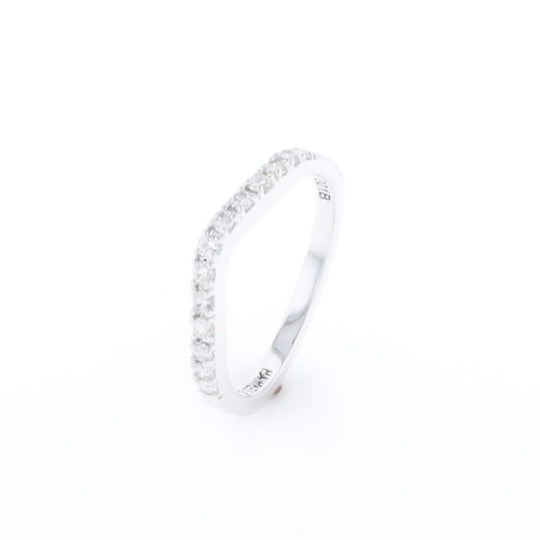 Diamond Contour Wedding Band
