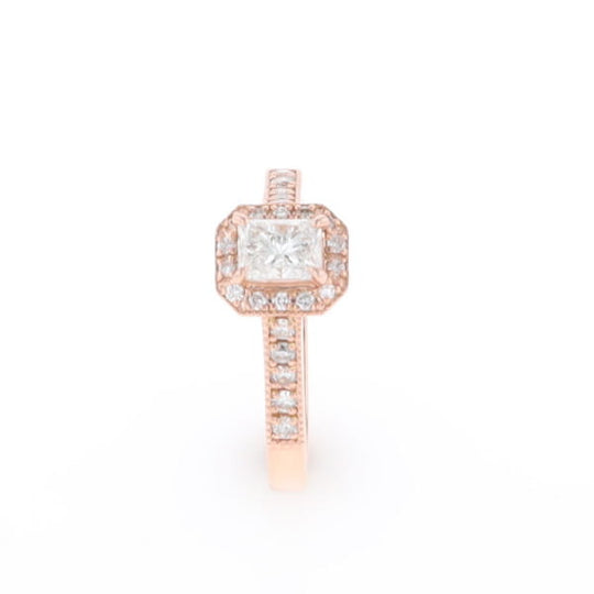 Princess Cut Diamond Halo Ring